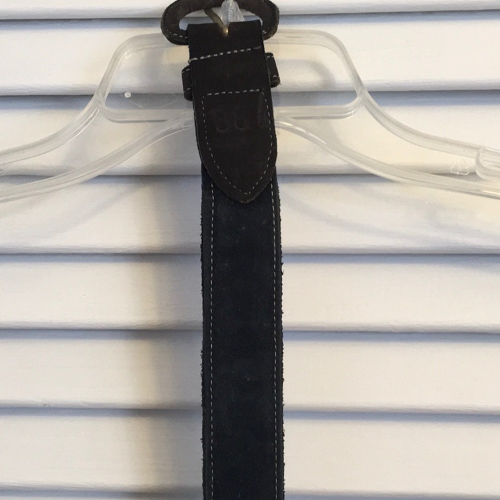 Leather Belt, embroidered panels - Picture 4 of 5